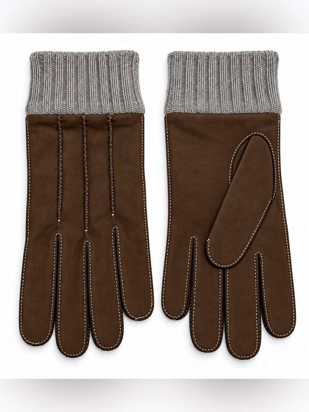 Joseph Abboud Men’s Brown Leather Gloves Size L Made in Italy NWT $225